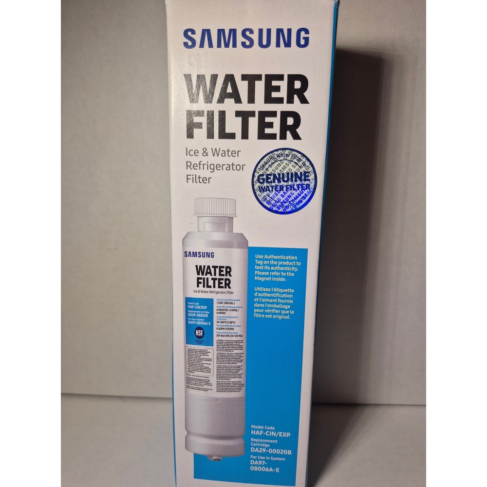 Samsung HAF-CIN/EXP Refrigerator Water Filter DA29-00020B Genuine White